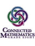 Textbook cover for Connected Mathematics Grade Eight