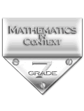 Textbook cover for Mathematics in Context Grade 7